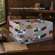 Diorama 1/64 Diecast Car Garage Model City LED Street Building Shop Scene Toy US