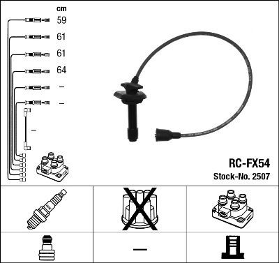 NGK 2507 ZüNdleitungssatz Passend FüR Subaru-image