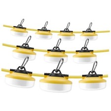 LED Construction String Lights 100FT, 10000 LM, 5000K Daylight LED 100FT 2Prong