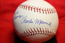 CHARLIE MANUEL AUTOGRAPHED SIGNED MAJOR LEAGUE BASEBALL OML 