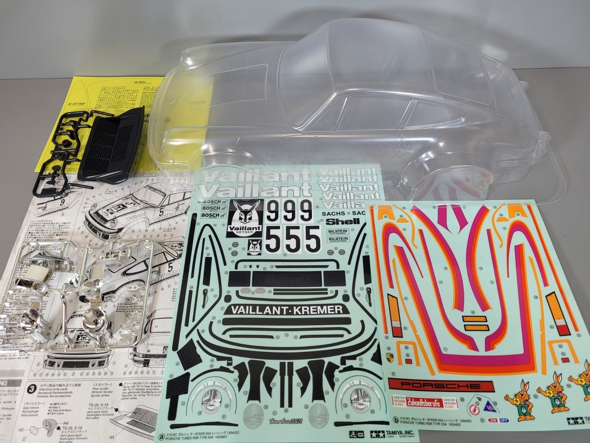 New Tamiya R/C 1/10 Porsche Turbo 934 RSR Vaillant Sticker Decal