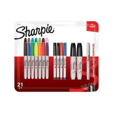 Sharpie Permanent Markers 21 Count Assorted Colors Fine Ultra Fine Chisel Tips