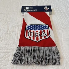 Team USA $35 Soccer Stars and Stripes American Flag Scarf Unisex Adult NWT