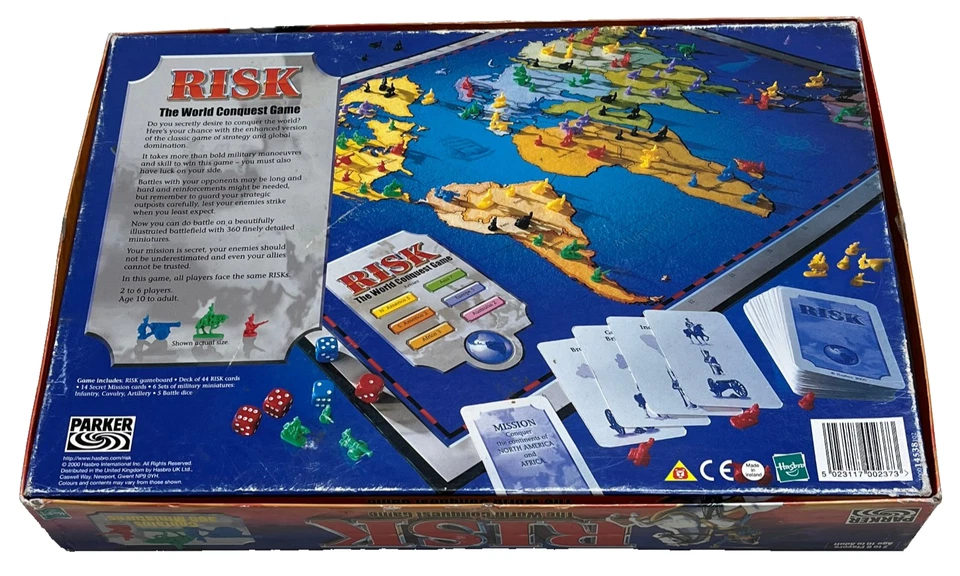 RISK - THE WORLD CONQUEST GAME : 360 Miniatures 2000 Edition - Contents In Vgc - Image 2 of 4