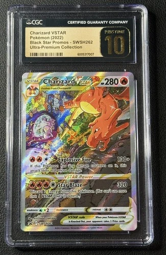 CHARIZARD VSTAR CGC 10 PRISTINE 2022 POKEMON BLACK STAR PROMOS #SWSH262 ULTRA 07