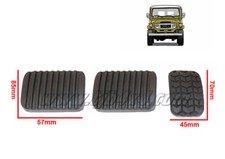 Couvre pédales caoutchouc (embrayage,freins,accélérateur) Toyota BJ40 BJ43 