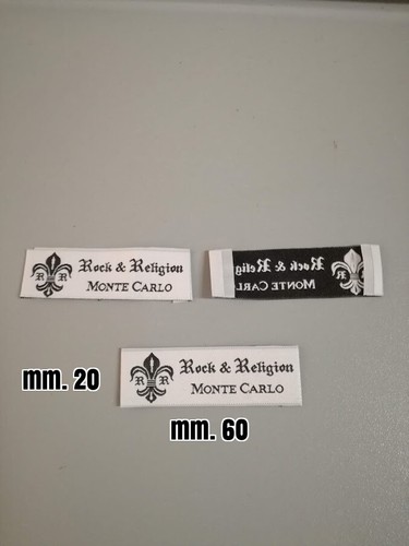Roma 500 Etichette in Tessuto Personalizzate per Vestiti Abbigliamento 20x60 mm - Foto 2 di 11