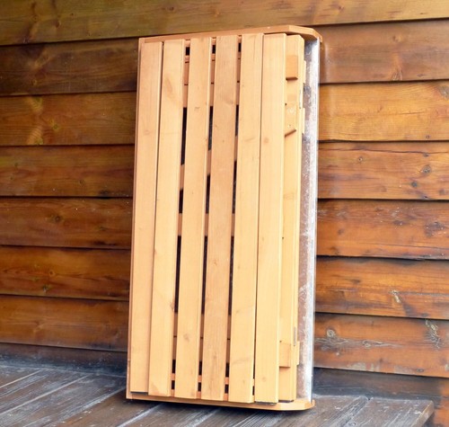 Folding Cedar Potting Bench & Utility Table with Adjustable Shelf – Easy Storage - Picture 10 of 12