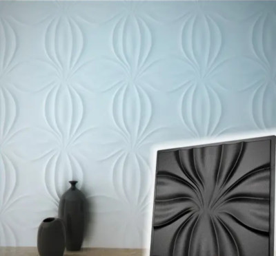 2pcs Panels Wall ABS Stone Art Plastic Mold Decor 3D Plaster Tile Form Design