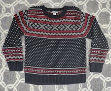 Hartstrings Girl's Size 5/6 Long Sleeve Black Red Crewneck Sweater MINT 