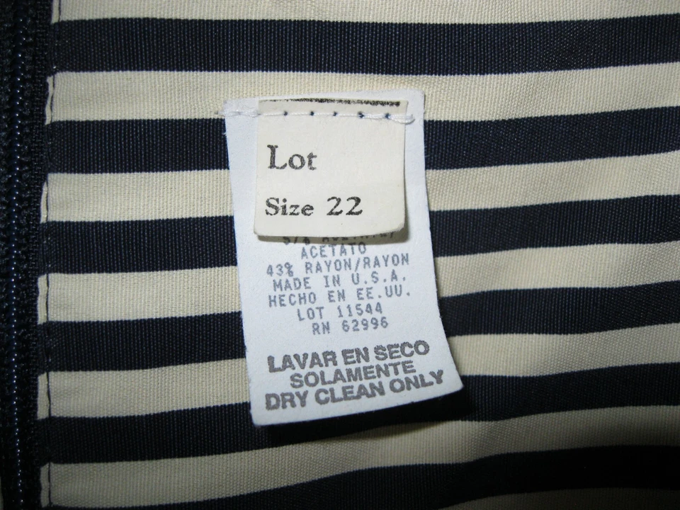 Casual Esquina Amarillo/Azul Marino Ropa Traje Náutico Vestido Lino Talla 22 EE. UU.! Foto 3 de 4