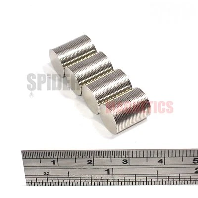 SPIDER MAGNETICS 100 Strong Very Thin Magnets 10x0.5 mm Neodymium Disc Craft 10mm dia x 0.5mm