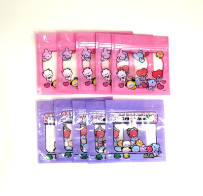 BTS BT21 minini Zip Pouch Goody Bag Organizer Bag PP 10 pcs Set