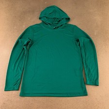 Team 365 Youth Size Large (14/16) Green Lightweight Hooded Performance Tee New