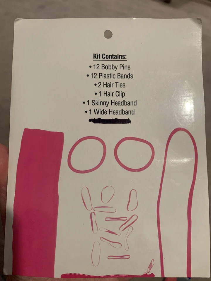 Kit de emergencia Tie Me Pretty Hair (elección de kit rosa o kit azul) Foto 2 de 4
