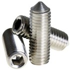 M2.5 ( 2.5mm ) A2 Stainless Cone Point Grub Screws Hex Socket Set Screw DIN 914