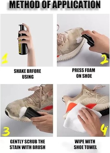 Cleaner Kit Shoe Sneaker for Leather White For Shoes with Tennis Foam Cleaning - Picture 10 of 15