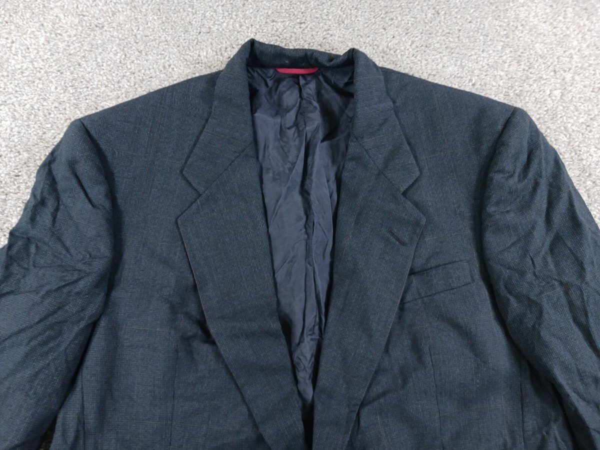 Hart Schaffner & Marx Foleys Mens Sports Coat 42L Blue Wool 2