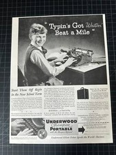 Vintage 1935 Underwood Typewriter Print Ad thumbnail