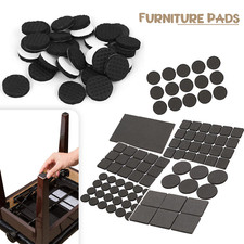 Foam Rubber Pads Floor Protector Furniture Feet Black Self Adhesive Sticky Back