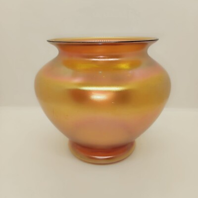 1930er Jahre Art Deco Myra Glas Vase WMF  lüstrierend, H= 13cm, D=17cm