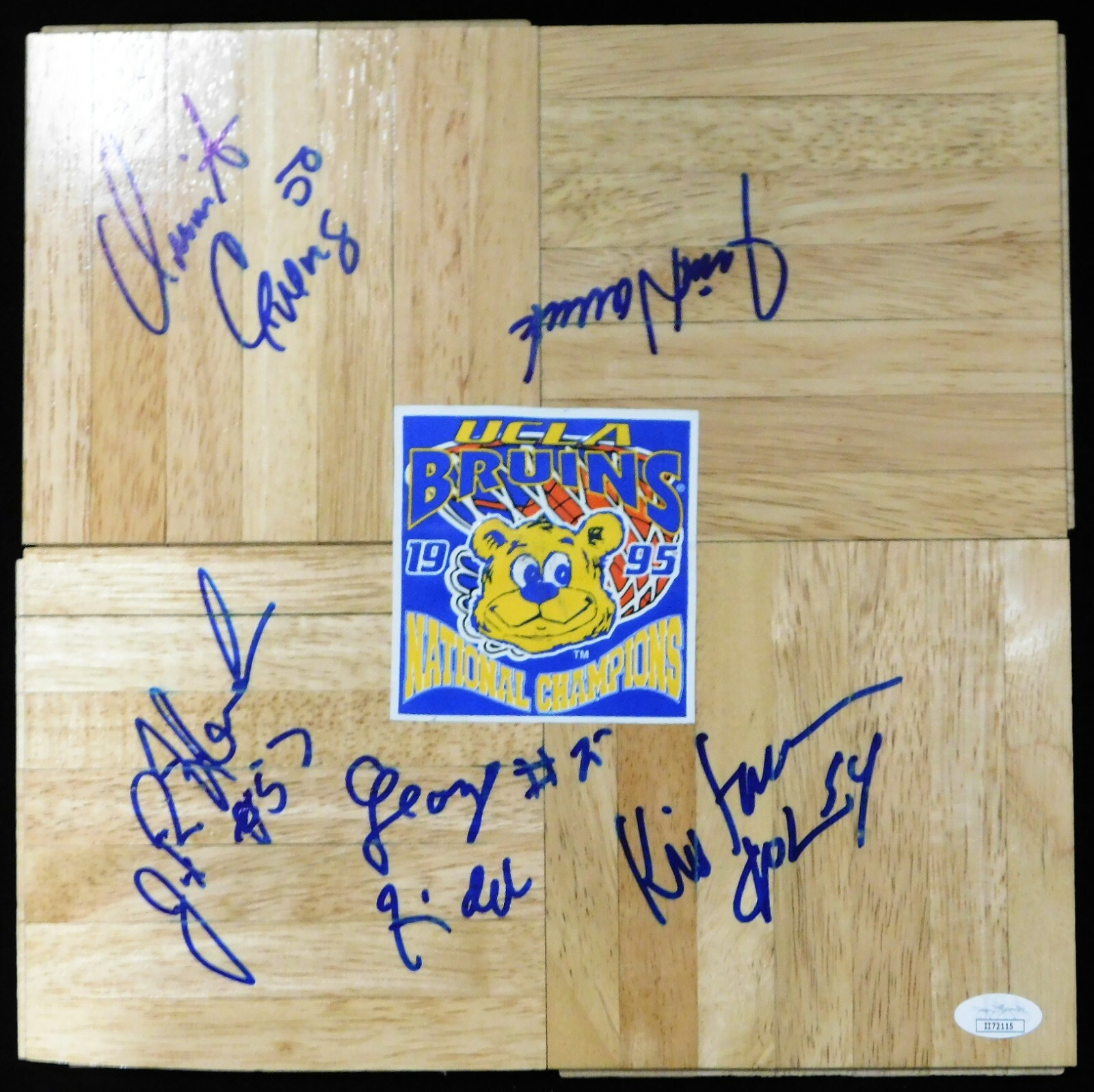 UCLA Bruins 1994-95 Team Signed 12x12 Floorboard JSA Authenticated 