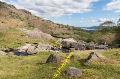 Foto 6x4 Rydal Beck Rydal Beck über einer Reihe von Wasserfällen wie es fällt c2015