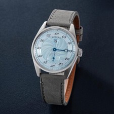 24 mm in vera pelle primo fiore orologio da polso con fibbia da uomo da
