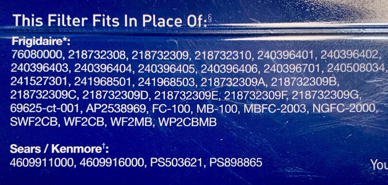CULLIGAN CWF7 REFRIGERATOR FILTER REPLACES FRIGIDAIRE, SEARS, KENMORE