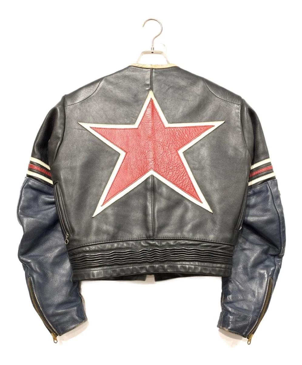 Vanson One Star Motorcycle Leather Jacket Size 38 USED