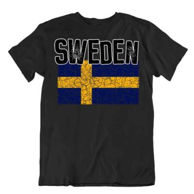 Schweden Flagge T-Shirt Andenken Reise Geschenk Patriot Tourismus Nationalstolz