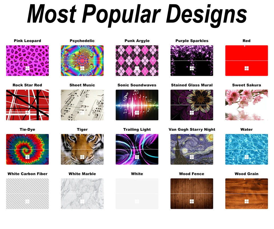 Choose Any 1 Vinyl Decal/Skin Design for Microsoft Surface Pro 8 - Free Shipping - Image 4 of 4