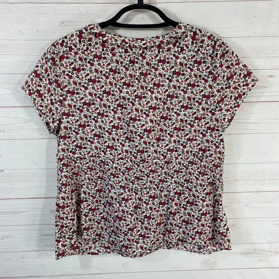 Cato короткая крышка рукав цветочный хлопок Топ 18/20 Вт многоцветный пуловер галстук шеи - Изображение 3 из 4