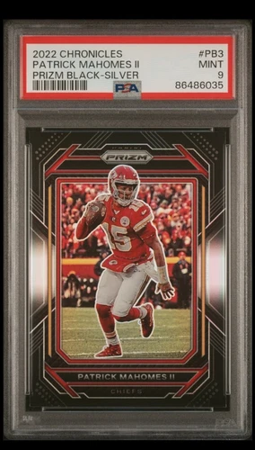 2022 CHRONICLES Patrick Mahomes II Prizm Black Silver PB3 PSA 9 Chiefs SP