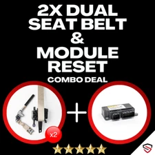 2X SEATBELT REPAIR SERVICE DUAL-STAGE AND MCU SRS MODULE RESET COMBO 2DS 1MCU