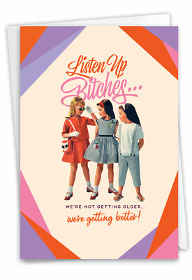 1 Funny Birthday Card with Envelope - Listen Up C7026BDB