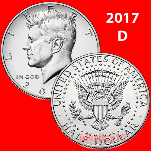 (2) 2017-D KENNEDY HALF DOLLAR SINGLE COIN - UNCIRCULATED COINS US MINT