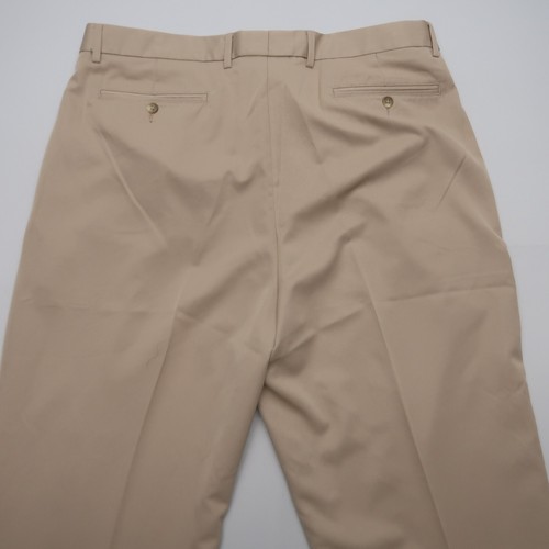 Cutter & Buck Mens DryTec Luxe Pants 38 x 30 Beige Pleated Slacks NWT - Picture 9 of 10