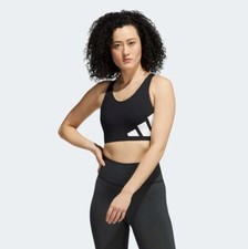 ADIDAS Women's Black Ultimate High Support Logo Bra RRP £40