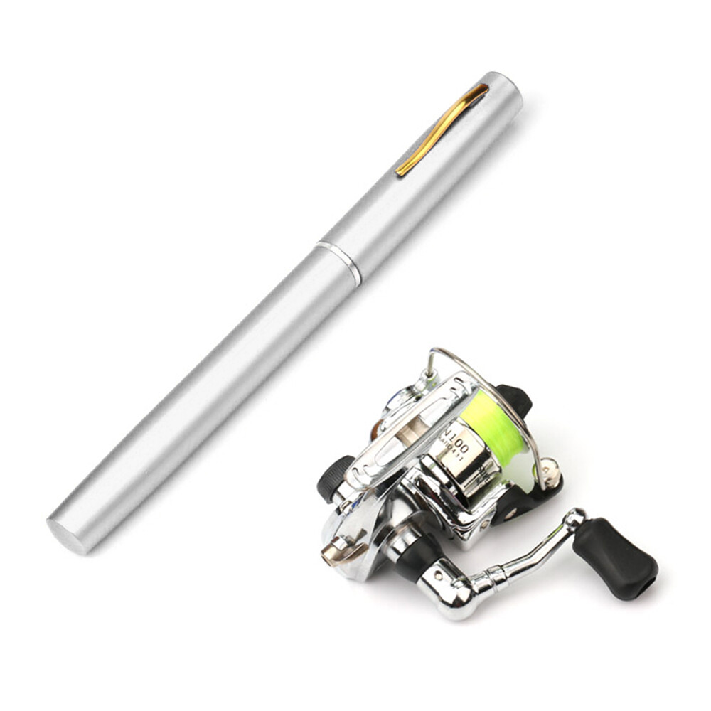 1M Pocket Collapsible Fishing Rod Reel Combo Mini Pen