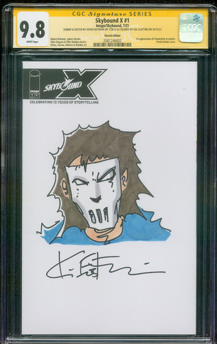 Teenage Mutant Ninja Turtles 1 CGC SS 9.8 Eastman Casey Jones Skybound X Sketch