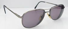 Vintage LAMY Portico Gray Oval Pilot Metal Sunglasses France FRAMES ONLY