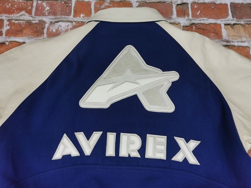 *AVIREX VARSITY USA COLLEGE JACKE*VINTAGE*GR: XXXXXXL / 6XL*LEDER*BLAU*TIP TOP - Picture 13 of 13