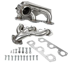 Stainless Steel Manifold Header w/Gaskets For Jeep Wrangler JK 2007-2011 3.8 V6