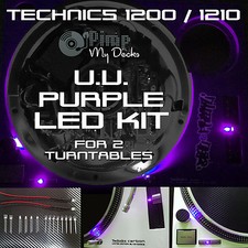 TECHNICS 1200 1210 U.V. COMPLETO KIT LED VIOLA X 2 (PER 2 GIRADISCHI)