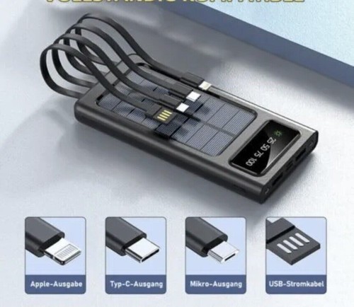 CARICABATTERIA POWER BANK PANNELLO SOLARE 8800MAH IMPERMEABILE BATTERIA ESTERNA - Foto 3 di 3