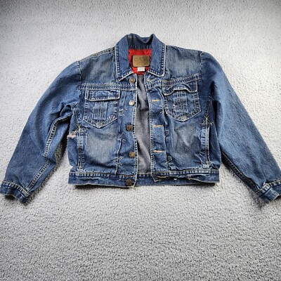 OTB Jean Jacket Women's M 10-12 Denim Distressed
