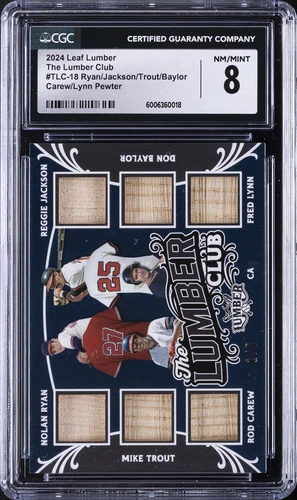 2024 DON BAYLOR/FRED LYNN/MIKE TROUT/NOLAN RYAN/REGGIE JACKSON/ROD CAREW CGC 8