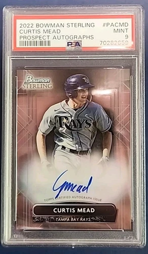 2022 Bowman Sterling Curtis Mead, Prospect Autographs #PACMD, PSA 9 MINT🔥POP 22