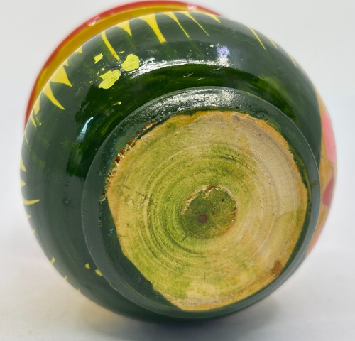 Kleine Schmuckschatulle in Personenform aus Holz mit Deckel handbemalt russisch? 4,25 zoll ht - Bild 15 von 16